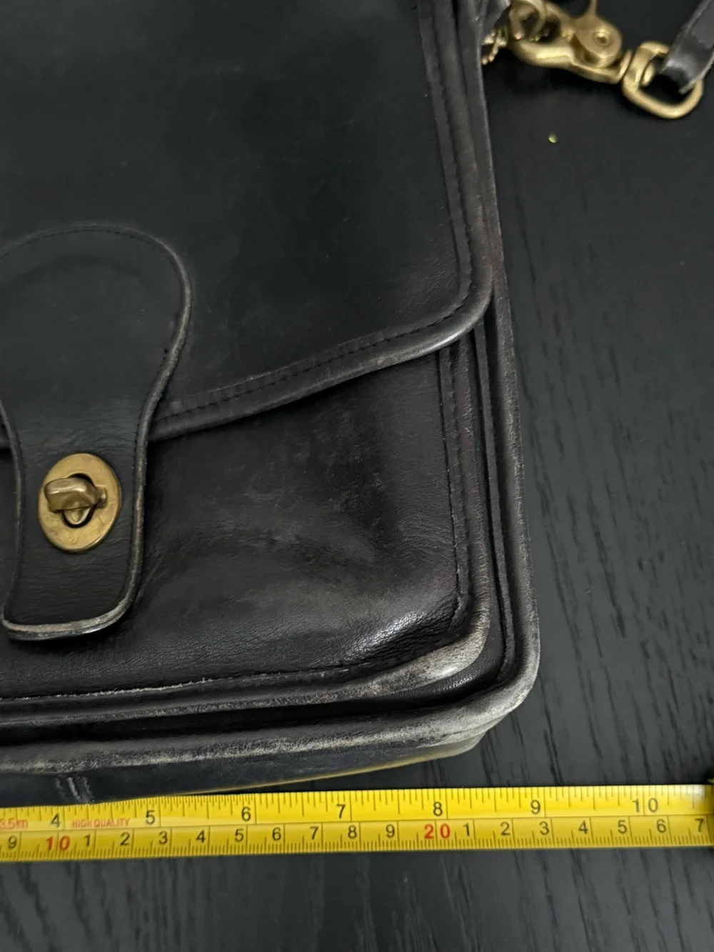 Vintage Coach Black Station Bag - Picture 10 of 11